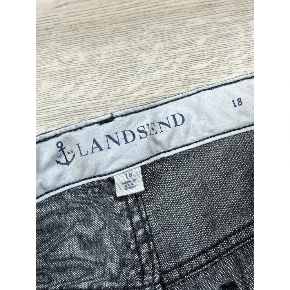 Lands' End Jeans Size 18‎ Kids Mid Rise Stretch Straight Leg Blue Denim NWT